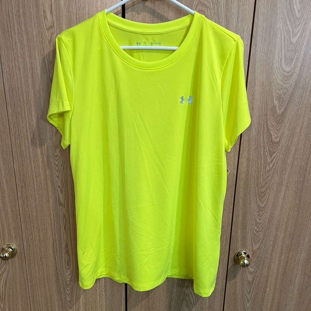 Under Armour Neon Yellow Shirt - Size XL
